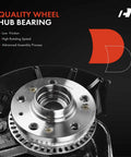Front Right Steering Knuckle And Wheel Bearing Hub Assembly For Volkswagen Beetle Golf And Jetta Passenger Side Fits 1998 To 2010 Models Plug And Play 280 Millimeter Rotor Ready showing hub close-up with advanced assembly
