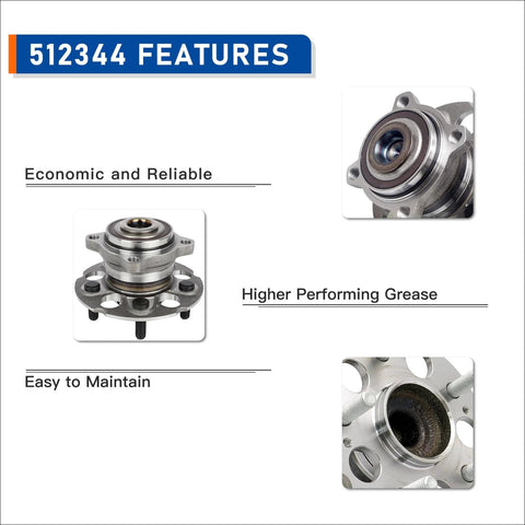 Rear Wheel Hub Bearing Assembly Fits 2010 2011 Honda Accord Crosstour, 2007 2011 CR-V with economic and reliable design features