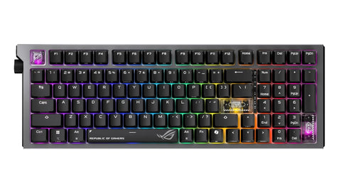 Game Ready 96 Percent Layout Wireless Mechanical Gaming Keyboard Featuring Hot Swappable Switches with RGB lighting.
