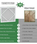 Comparison of 12x12x1 Air Filter 4 Pack MERV 8 Pleated Filters with other brands, highlighting durability and efficiency features.