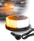 Top Shelf Led Roof Top Warning Light Amber And White 12V 24V Truck Strobe Beacon With Dang Strong Magnetic Mount For All Weather Job Site Crew Safety Gear on vehicle roof with power cord