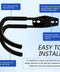 Heavy Duty Double J Hook EV Wall Mount Solid Steel Electric Cable Organizer For Garage Storage with PVC coating and sturdy design.