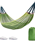 Ultra Durable Camping Hammock With Mesh Net For Outdoor Adventures Portable Hanging Bed for garden, beach, travel, green mesh hammock