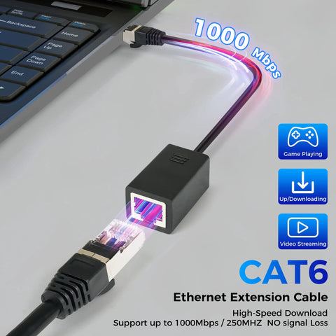 Five Pack Multi Angle Cat6 Ethernet Extension Cables With Up Down Left Right Straight Angles For A Kink Free Setup Shielded FTP RJ45 Patch