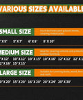 Chart showing various sizes of Heavy Duty Waterproof Tarp 8 By 12 Feet 14 Mil Thick Workhorse Poly Tarp with usage suggestions.