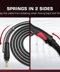 Hella Reliable ARCCAPTAIN 250A Mig Welding Gun Stinger with 15ft copper cable featuring dual spring design for durability.