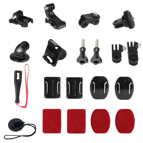 All In One Action Camera Gear Accessory Kit With Adhesive Helmet Base Mounts And Quick Attach Tripod Adapters Compatible With Hero 13