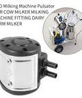 Two Exits Milking Pulsator For Dairy Farms And Milk Plants, Adjustable Pneumatic Milker Pulsator With L80 PA2 Plastic Outlet, Built To Last Plastic And Stainless Steel Build, Easy To Install, Lightweight And Portable, shown with dual outlets