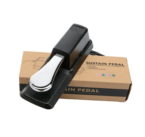 Universal Sustain Pedal For Keyboard And MIDI Gear That Feels Like An Acoustic Pedal Foot Damper For Pianos And Synths on box