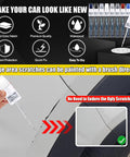 Acura Platinum White Pearl NH883P Touch Up Paint Kit With A 2 In 1 Scratch Remover Pen and Applicators shown in use on car scratch