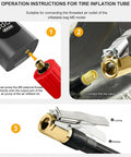 3 Pack 6mm Thread Air Hose For Vehicle Tire Inflator Tool Free High Pressure Build Tough Garage Street Fixes Flexible Works With Air Pump Systems Quick Connect Adapter Easy Setup On Road Ready Wherever You Are. M6 brass tire inflator hose with locking clamp