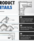 Heavy Duty 3/4 Inch Emt Conduit Fitting 90 Degree Inside Corner Pull Elbow Zinc Die Cast Raceway Setup close-up with detailed features.