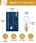 40W T8 E17 Appliance Bulb 120V Microwave Under Hood Stove Light Refrigerator Oven Lava Lamp Replacement next to credit card
