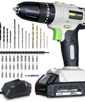 20V Cordless Drill Set With Hammer Drill Function And 3 In 1 Power Drill Kit, Dual Speed 0 400 RPM And 0 1650 RPM, Three Eighth Inch Chuck, Includes Battery And Fast Charger, Rechargeable, Dope For DIY Projects And Home Improvement