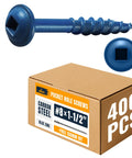 Size 8 Pocket Hole Screws 1-1/2 Inch, 400 Pack, Zinc Coated Carbon Steel, Square Drive, Easy Drive Wood Screws With 6 Inch Driver Bit