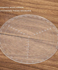 7.87-inch round center finder compass, transparent acrylic with concentric circles and degree marks for locating wood center