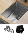 Undermount 14 Inch Single Bowl Bar Kitchen Sink In 16 Gauge Stainless Steel With Tight Rounded Corners Built Tough
