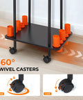 Indoor Fishing Rod Holder Trolley With 3 Tier Shelves And Peg Wall, Built In Line Spooler, Locking Wheels, Mobile Tackle Storage Cart