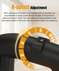 Professional 4 Head Concrete Floor Grinder With 3800W Shop Muscle And Adjustable Speed Dial showing 6-speed adjustment dial.