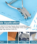 One Slot Badge Punch For ID Cards, Grab And Go Handy Metal Slot Puncher with 15mm by 3mm hole, rust-resistant chrome, wide application