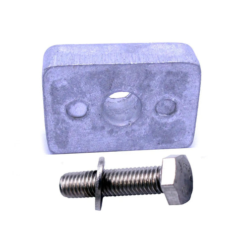 Beefy Lower Unit Anode For Outboard Gearbox 4HP 5HP 6HP Replacement Part Replaces 3H6-60218-0 durable aluminum zinc with bolt