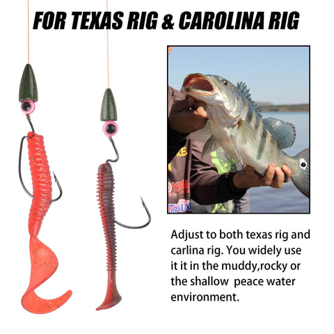 Bullet Shape Fishing Sinkers Lead Bullet Sinker Worm Weights 55 Piece Box Kit for Bass Fishing Texas Rig Carolina Rig Slip