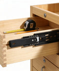Beefy Heavy Duty Mini Drawer Slides With Ball Bearing Telescopic Rails Three Section Full Extension 2 Pack Cold Rolled Steel Construction Silent Sliding Quick Install For Kitchen Cabinets And Dressers, black slide on wood drawer