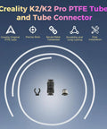 K2/K2 Pro PTFE Bowden Tube Kit With Metal Pneumatic Fittings For K2 And K2 Pro 3D Printers, 4mm OD By 2.5mm ID PTFE Tube
