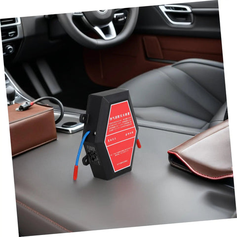 Hella Compact Self Activating Automotive Fire Extinguisher Straight Up Rapid Flame Suppressant Aerosol Emergency Kit For Car Truck Boat Engine Garage Safety on car console.