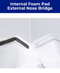 N95 Mask Pack Of 20 With NIOSH Certification showing internal foam pad and external nose bridge for everyday use