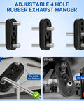 Heavy Duty Exhaust Hanger Kit With Removal Tool For Cars Trucks And SUVs 17 Piece Universal Rubber Muffler Hanger Replacement