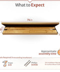 Dimensions and tools for Natural Wood Privacy Screen Panel For Indoor And Outdoor Use Freestanding Or Surface Mount Real FSC Certified Wood.