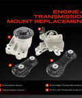 Heavy Duty Engine And Transmission Mount Kit With Torque Strut Drop Right In Killing That Drivetrain Shudder On 2013 To 2017 Ford Explorer 3.5L V6 Turbo Police Interceptor Automatic Only components including motor and strut mounts.