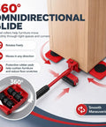 360° swivel rollers and heavy-duty lifter from One Person Move Kit With Heavy Duty Appliance Lifter And Wheeled Furniture Sliders