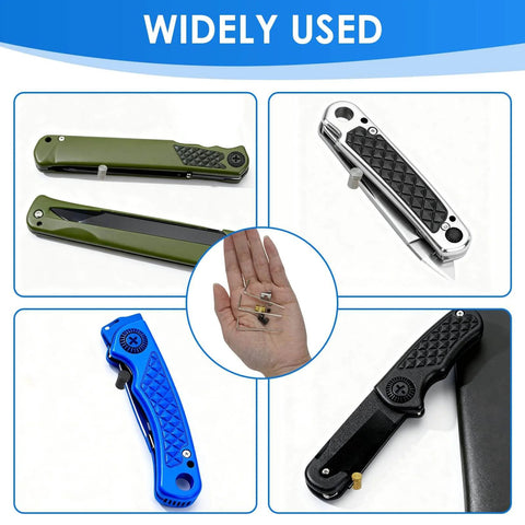 9 Piece Universal Quick Open Thumb Studs Replacement Set For EDC Knives Easy One Hand Flip Upgrade With Hex Wrench