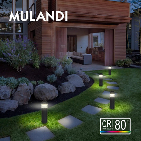 8 Pack 2W LED Landscape Bollard Pathway Lights 12V Low Voltage Outdoor Waterproof Garden Lighting Die Cast Aluminum 3000K