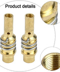 MIG Torch Consumable Kit For 15AK And MB15 With 0.8mm Copper Contact Tips showing detailed view of tip holder design.