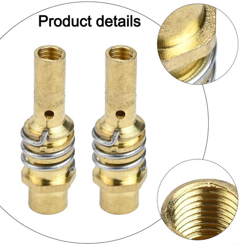 MIG Torch Consumable Kit For 15AK And MB15 With 0.8mm Copper Contact Tips showing detailed view of tip holder design.