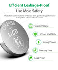 CR2450 3V Lithium Batteries 10 Pack Grade A Coin Cell Power for automotive key fobs with leakage-proof design and stainless steel.