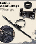 Adjustable Katana Sword Belt Holder With Dual Buckles Dope PU Leather Samurai Frog Holster For Medieval Pirate And Anime Cosplay Costumes