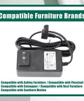 Replacement 29V 2A Switching Power Supply Adapter For Your Recliner Sofa Lift Chairs 2 Pin Connector With 90 Degree Plug Compatible With KDDY008M KDDY001 KDDY008 KDDY008F ZBHWX-A290020A W52RA73-290018 HXY-270V2220A, black AC/DC adapter