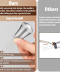 Pro Espresso Distribution Tool For Baristas With Fourteen Needles Kit, aluminum handle with stainless steel needles being assembled