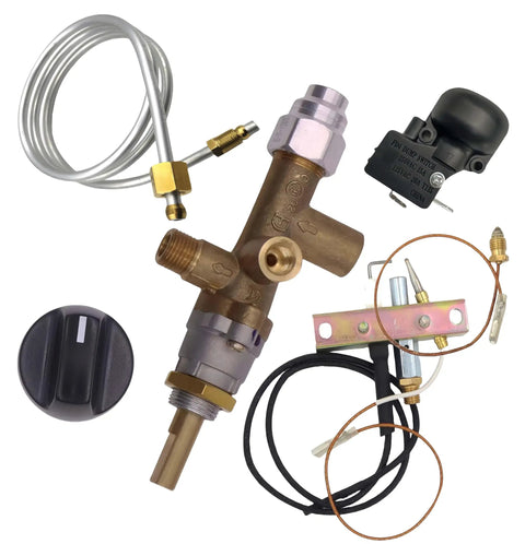 Universal Replacement Parts Kit For Propane Space Heaters And Fire Pits Pilot Burner Assembly Valve and Components