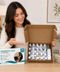 Woman demonstrating Invisible Magnetic Cabinet Locks For Child Safety, 20 Pack With 4 Keys, Kid-Proof Your Cabinets And Drawers