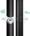Quick connect system and touch dimming on LED Floor Lamp Torchiere With Touch Dimming And Memory Function Energy Star Certified