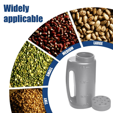 Adjustable Handheld Seed Shaker And Spreader For Fertilizer Grass Seed Ice Melt And Lawn Care Premium Durable Portable All Season Spreader In Gray For Easy Grab And Go Lawn Maintenance