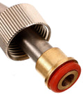 Close-up of Beast Mode High Pressure Sprayer Nozzle And Connector showing metal screw component with red seal for steam cleaning.