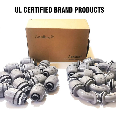 Three Quarter Inch Liquid Tight PVC Conduit Fittings Kit With 200 Piece Straight And 180 Degree Flexible Conduit Connector Set