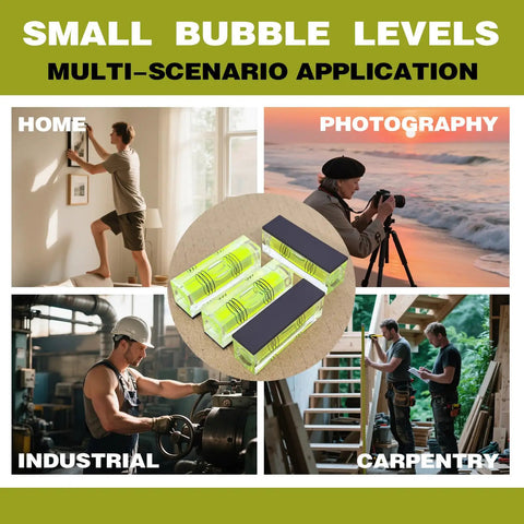 4 Pack Magnetic Mini Bubble Levels Featuring Slick Three Line Vials And Heavy Duty Adhesive Mounting For Drop Dead Accurate 3D Printer And Cnc Leveling That Keeps Your Builds Dead On In The Shop