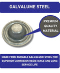 Galvalume Metal Screw Caps For Roofs Seals Over Existing Or Broken Screws To Stop Leaks No Screw Removal Needed Quick And Easy Install With Included Gloves Perfect For Metal Roofing Repairs And Weather Protection 100 Pack